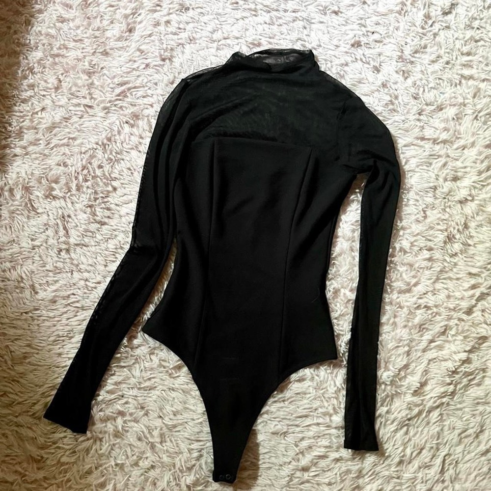 Urban Chic Gothic Edgy Punk Emo Sheer Seamless Bodysuit Womens S Whimsygoth Dark